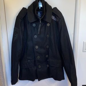 SOLD. Superdly Navy Label Peacoat Size Large